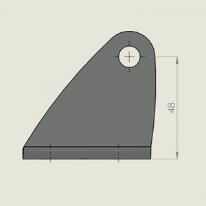 Preview: Bremshebelaufnahme RiMO-Bremse weiche Ansteuerung (Laserteil)