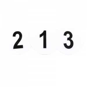 Preview: Magnetschild Startnummer rund (div. Nummer/optional)