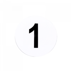 Preview: Magnetschild Startnummer rund (div. Nummer/optional)