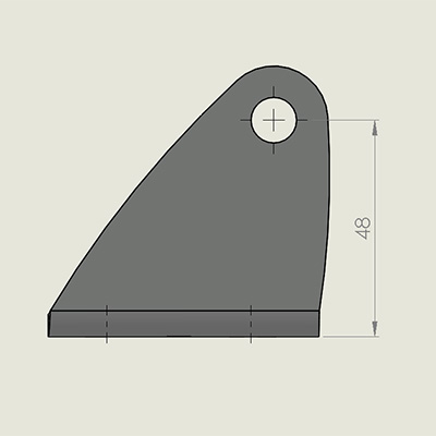 Bremshebelaufnahme RiMO-Bremse weiche Ansteuerung (Laserteil)