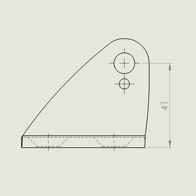 Bremshebelaufnahme RiMO-Bremse harte Ansteuerung