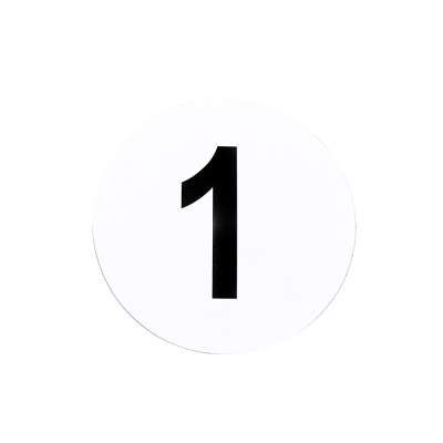 Magnetic sign  w.starter number round form (diverse numbers)