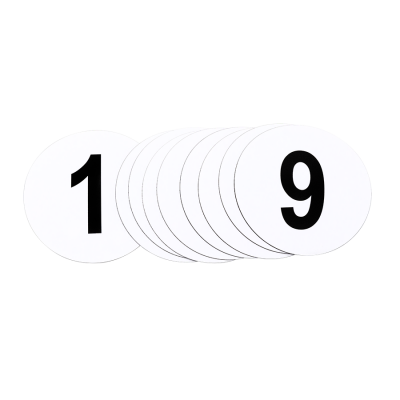Magnetic sign  w.starter number round form (diverse numbers)